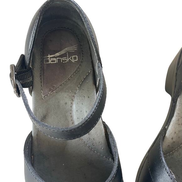 Dansko Black Leather Mary Jane Work Nursing Shoes size EU 37 - Picture 8 of 12